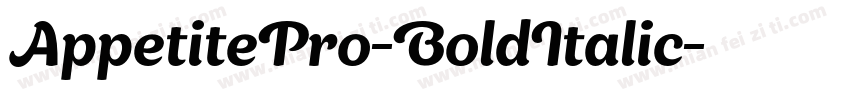 AppetitePro-BoldItalic字体转换