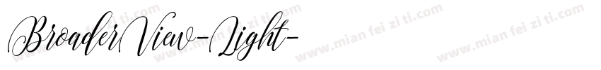 BroaderView-Light字体转换