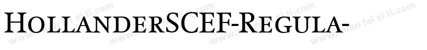 HollanderSCEF-Regula字体转换