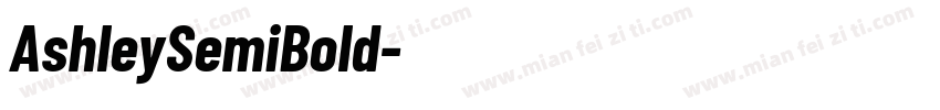 AshleySemiBold字体转换