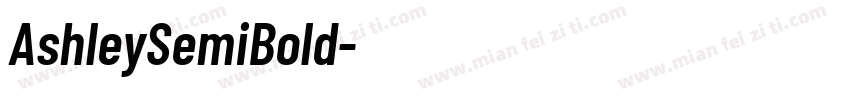 AshleySemiBold字体转换