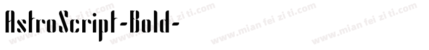 AstroScript-Bold字体转换