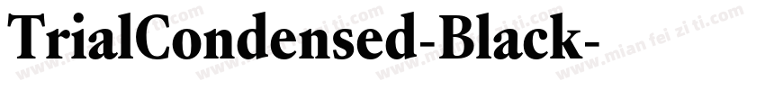 TrialCondensed-Black字体转换