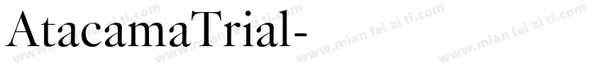 AtacamaTrial字体转换