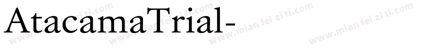 AtacamaTrial字体转换