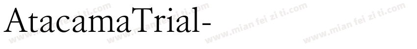 AtacamaTrial字体转换