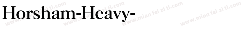 Horsham-Heavy字体转换