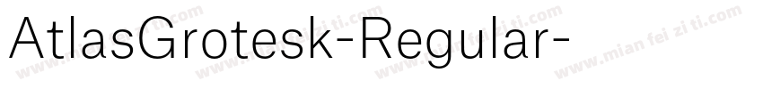 AtlasGrotesk-Regular字体转换