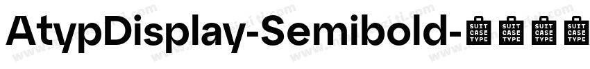 AtypDisplay-Semibold字体转换