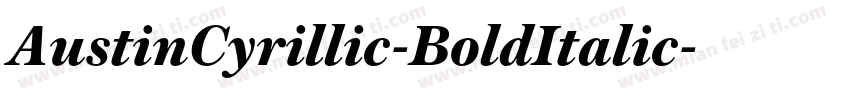 AustinCyrillic-BoldItalic字体转换