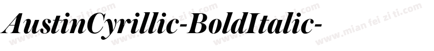 AustinCyrillic-BoldItalic字体转换