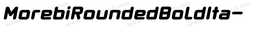 MorebiRoundedBoldIta字体转换
