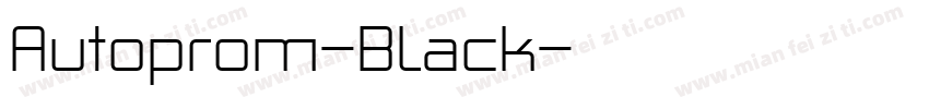 Autoprom-Black字体转换