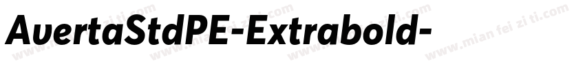 AvertaStdPE-Extrabold字体转换