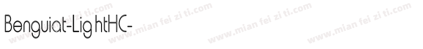 Benguiat-LightHC字体转换