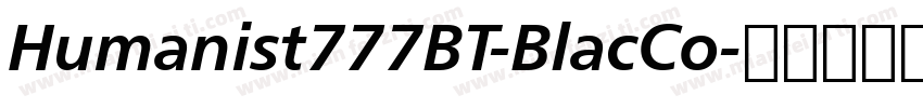 Humanist777BT-BlacCo字体转换