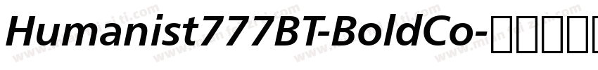 Humanist777BT-BoldCo字体转换