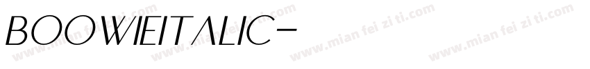 BOOWIEitalic字体转换