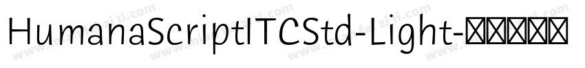 HumanaScriptITCStd-Light字体转换
