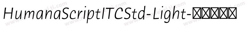 HumanaScriptITCStd-Light字体转换