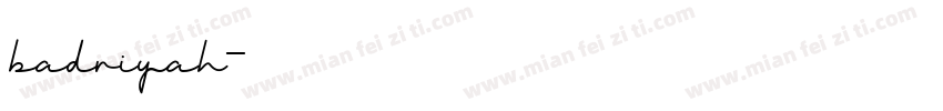badriyah字体转换