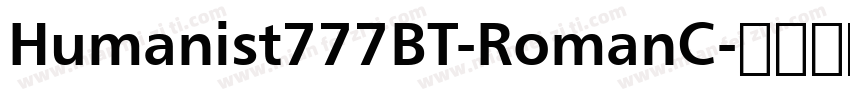 Humanist777BT-RomanC字体转换
