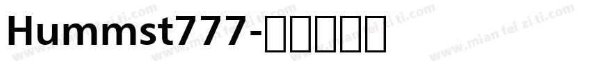 Hummst777字体转换