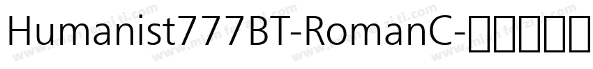 Humanist777BT-RomanC字体转换