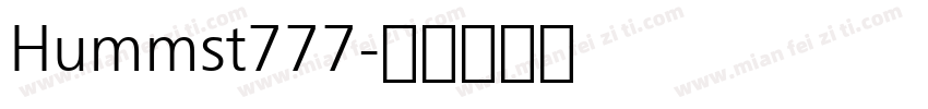 Hummst777字体转换
