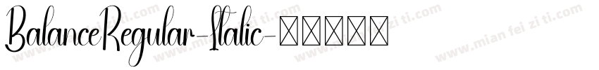 BalanceRegular-Italic字体转换