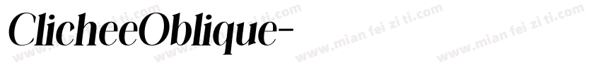 ClicheeOblique字体转换