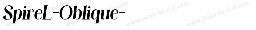 SpireL-Oblique字体转换