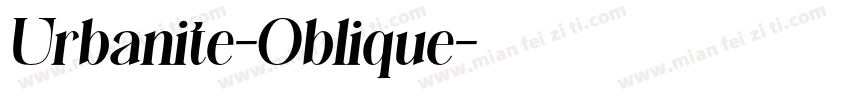 Urbanite-Oblique字体转换