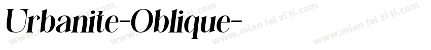 Urbanite-Oblique字体转换