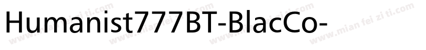 Humanist777BT-BlacCo字体转换