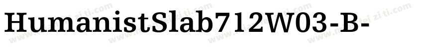 HumanistSlab712W03-B字体转换
