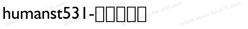 humanst531字体转换
