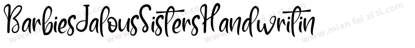 BarbiesJalousSistersHandwritin字体转换