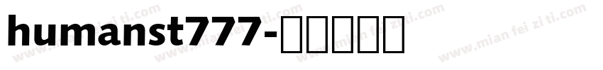 humanst777字体转换