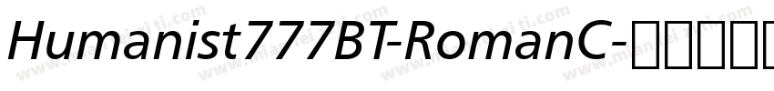 Humanist777BT-RomanC字体转换