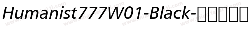 Humanist777W01-Black字体转换