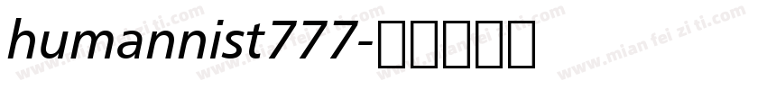 humannist777字体转换