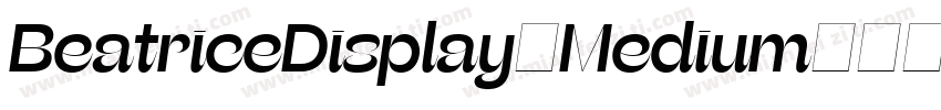 BeatriceDisplay-Medium字体转换