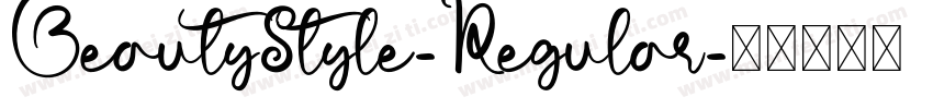 BeautyStyle-Regular字体转换