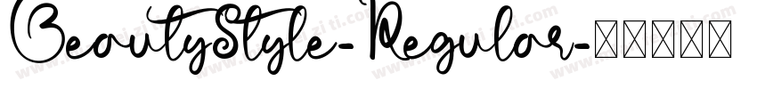 BeautyStyle-Regular字体转换