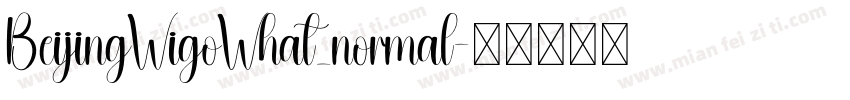 BeijingWigoWhat_normal字体转换
