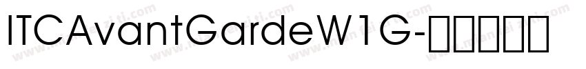 ITCAvantGardeW1G字体转换