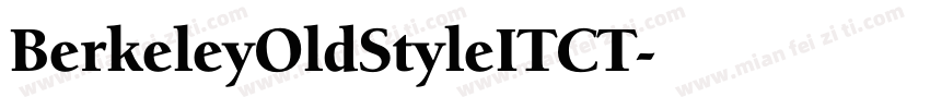BerkeleyOldStyleITCT字体转换