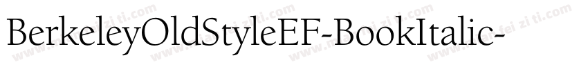 BerkeleyOldStyleEF-BookItalic字体转换