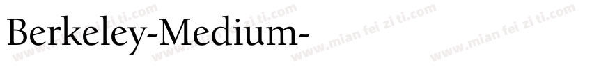 Berkeley-Medium字体转换